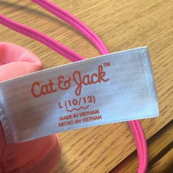 Swim top by CAT & JACK tied dyed bikini top vibrant colorful cut outs 10… - Picture 5 of 6